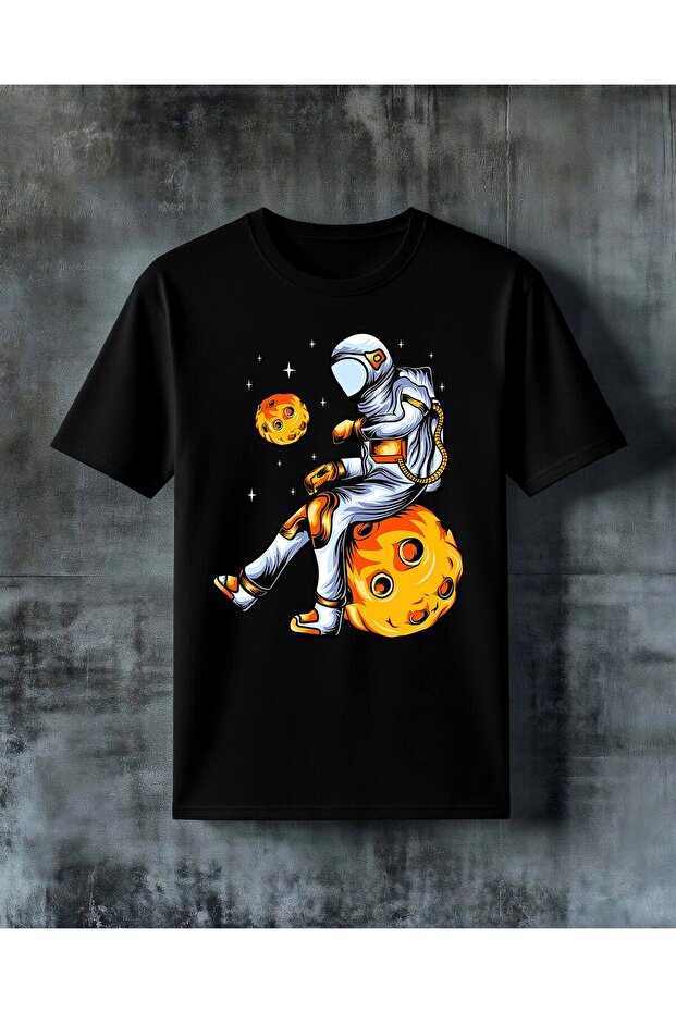 Astronaut Moon 6 Printed Oversize T-Shirt
