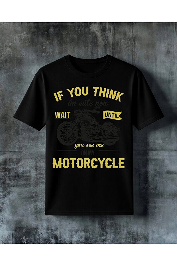 Motorcycle Cute Now Printed Oversize T-Shirt