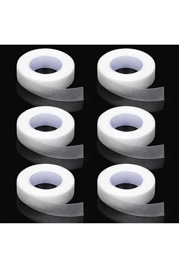 6Pcs Eyelash Tape Transparent Adhesive Fabric 9m/10 Yard/Roll Adhesive Breathable Micropore Fabric T