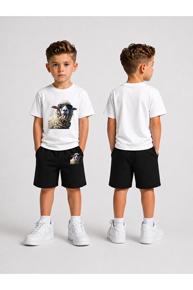 Children's T-Shirt and Shorts Set Printed Cotton Summer Combination