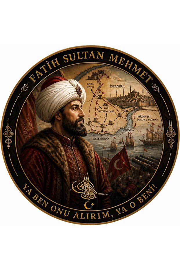 Fatih Sultan Mehmet Peçi - Ruler Series Velcro Peçe (9.5 cm)