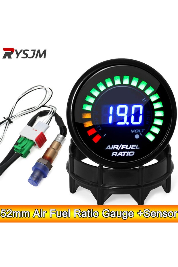 BL0045-6238-BL0167 ADQ Digital 52mm Air Fuel Ratio Gauge LED Digital Display With Narrowband O2 Oxyg