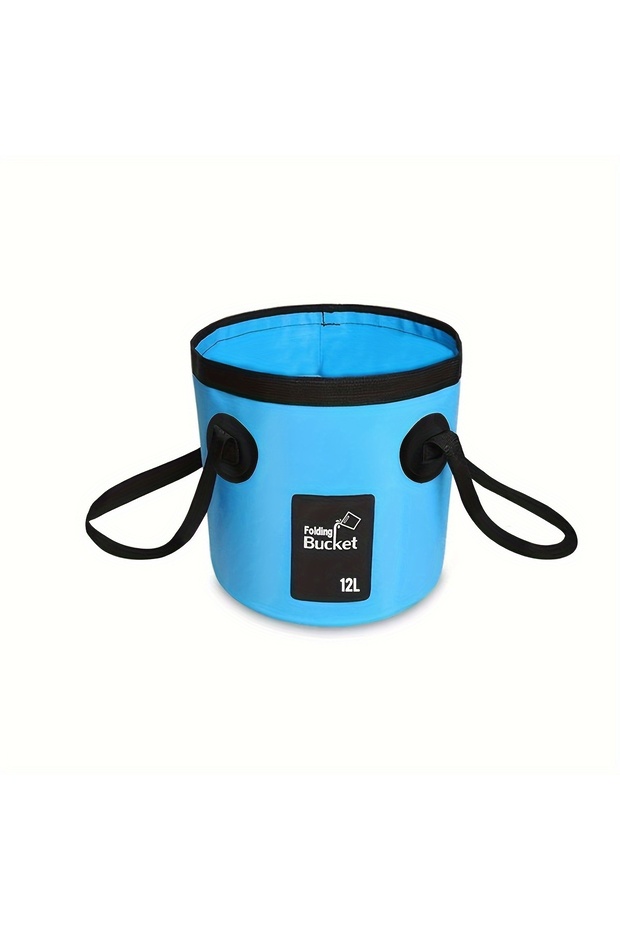Blue 12L Super Lightweight Foldable Water Bucket Ultimate Camping Hiking Fishing Companion Durable C
