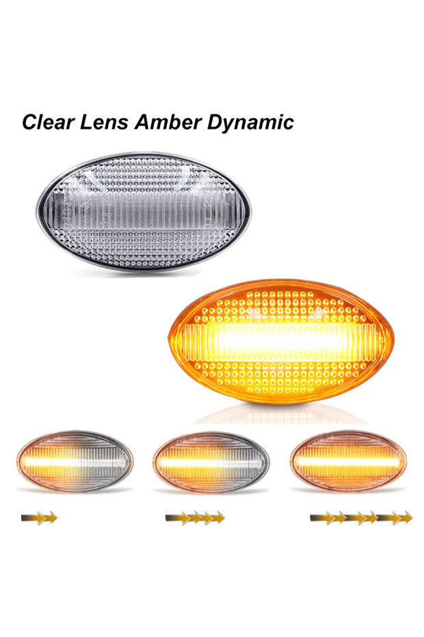 إشارة انعطاف LED ديناميكية شفافة لسيارات ميني كوبر R50 R53 2002-2006، ضوء إشارة جانبي ديناميكي لسيارات ميني C