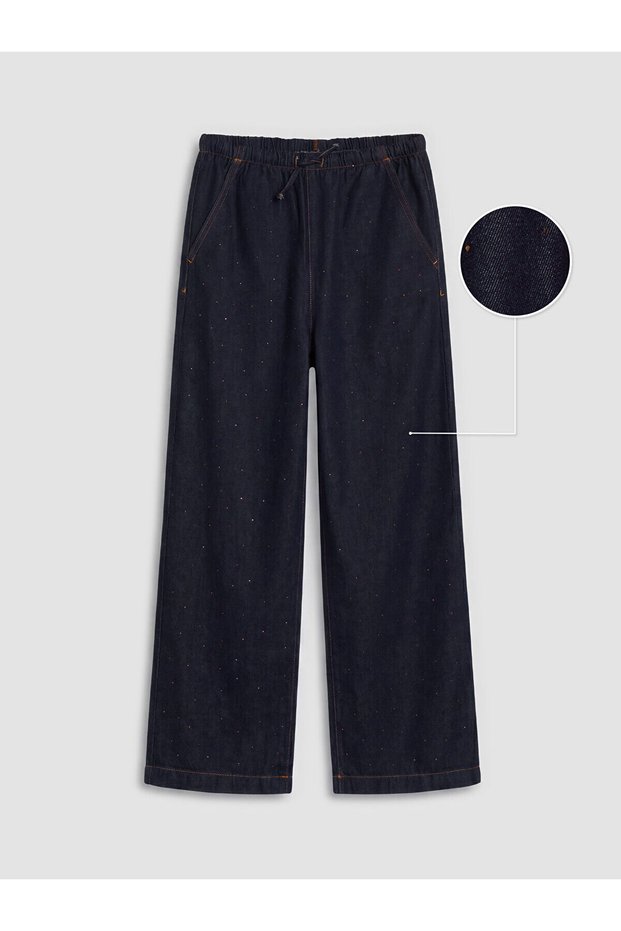 Vizyon New Season Wideleg Stoned Girls' Jean Pants