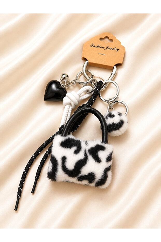 Large Size Multi-Purpose Leather and Metal Detailed Bag Charm Set