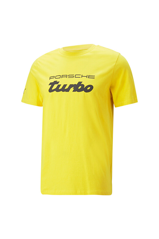 Men Porsche Legacy Logo Tee - Yellow