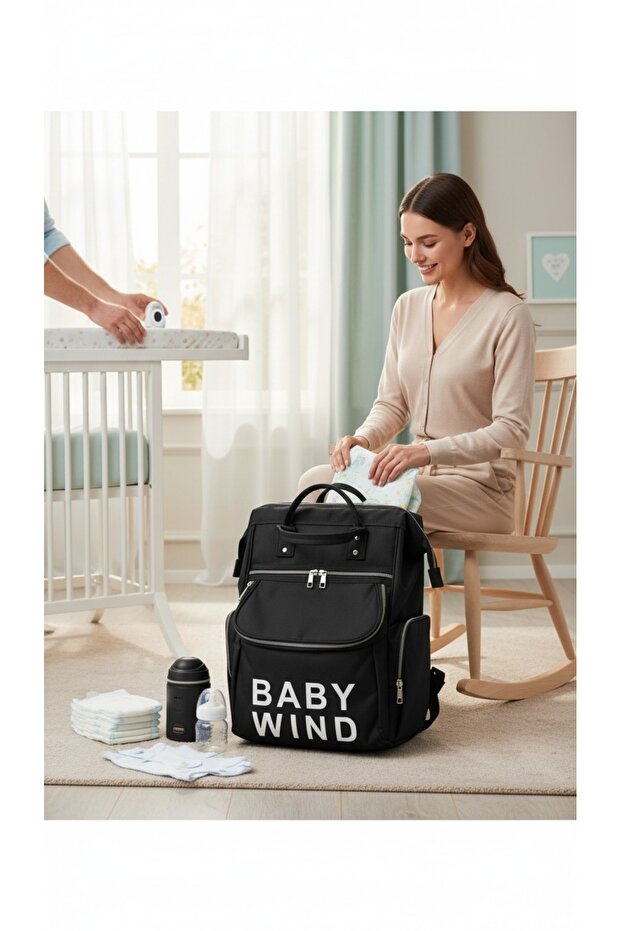 Large Volume Multi-Compartment Functional Super Luxury Baby Wind Baby Care Bag