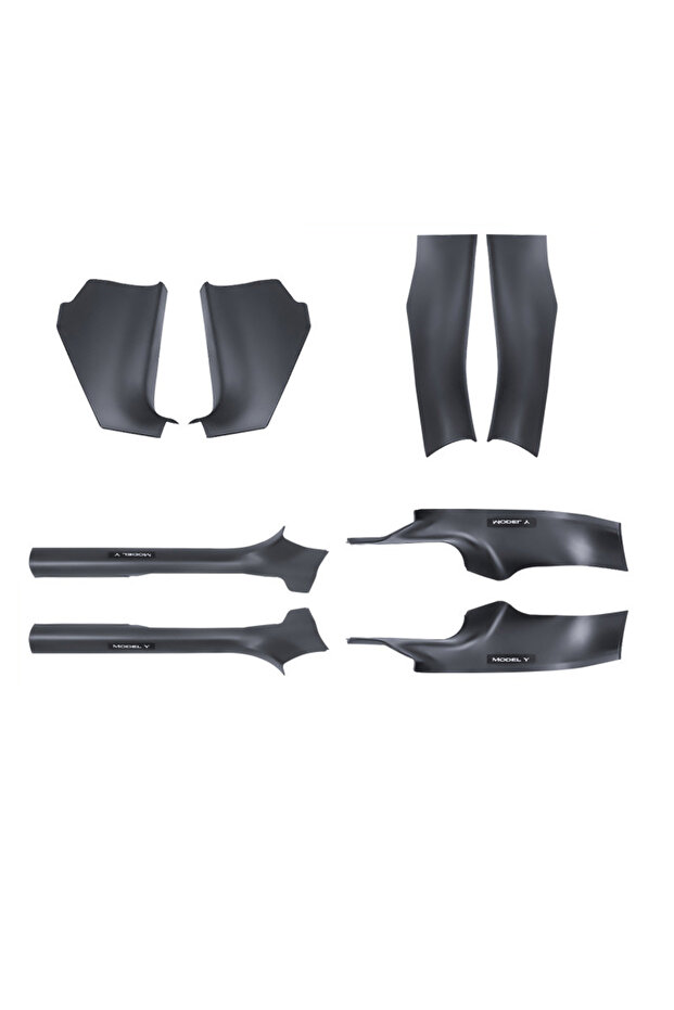 Door Sill Protection Set Compatible with Tesla Model Y Juniper - 8 Pieces Matte Black
