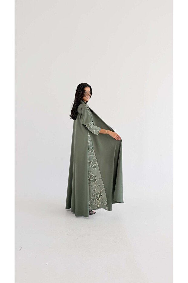 عباية كريب مطرزة طراز mwt1130 - 3