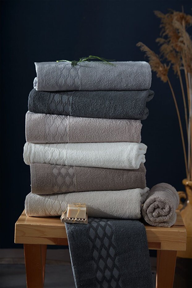 100% Cotton Jacquard Towel 6-Pack 30X50