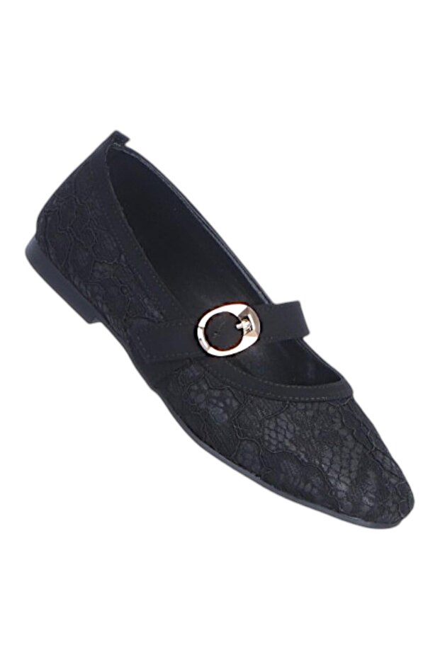 Liva Lv2 Black Women's Flat Ballet Shoes