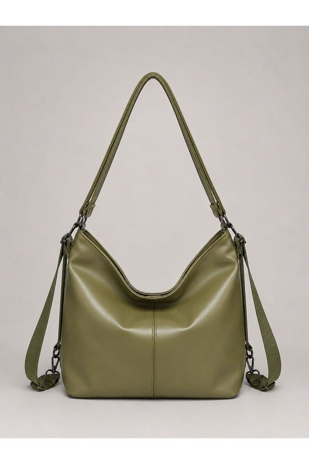 Women's Faux Leather Shoulder and Backpack Multi-Purpose Daily Bag