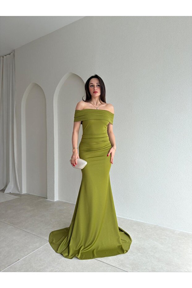 Pi̇sa Maxi Dress 8993 - Oil Green