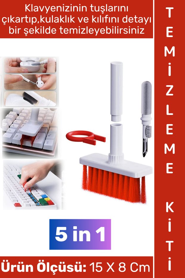 # Cleaningkit Professional Keyboard Cleaning Tablet Screen Earphone Case Cleaner Electronics High-Density Bristle Multifunctional Cleaning Brush Kit 5 in 1