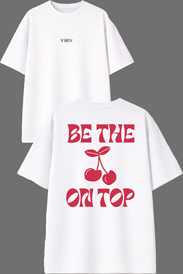 Be the Design White Oversize T-Shirt with Front and Back Print