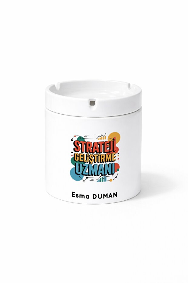 هدية منفضة سجائر مطبوعة على الوجهين من شركة Strategy Development Expert Profession