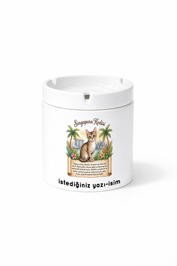 Animal Singapore Cat Smallest Cat Double Sided Printed Ashtray Ashtray Gift