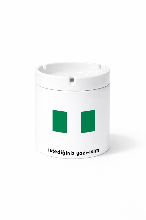 Country Ng Nigeria Nigerian Flag Flag Double Sided Printed Ashtray Ashtray Gift