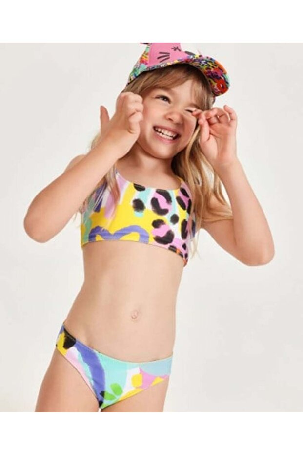 Girl's Swimsuit 2-8 Years Yellow
