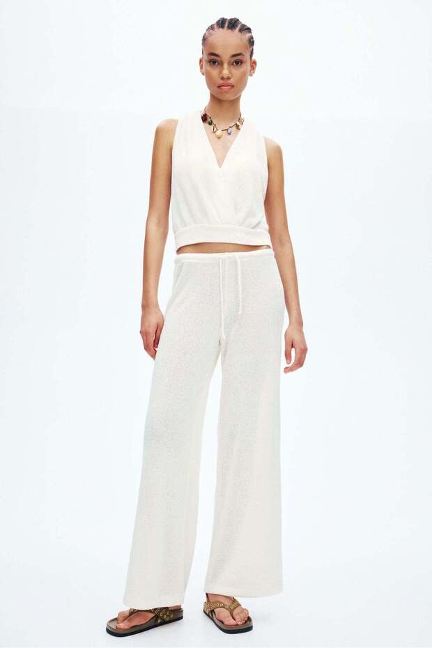 Knitted wrap top - 2
