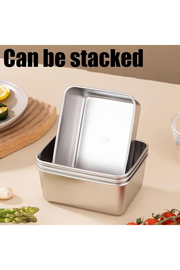 Stainless Steel Food Storage Container Lunch Box Fresh Keeping Meal Prep Box With Lid