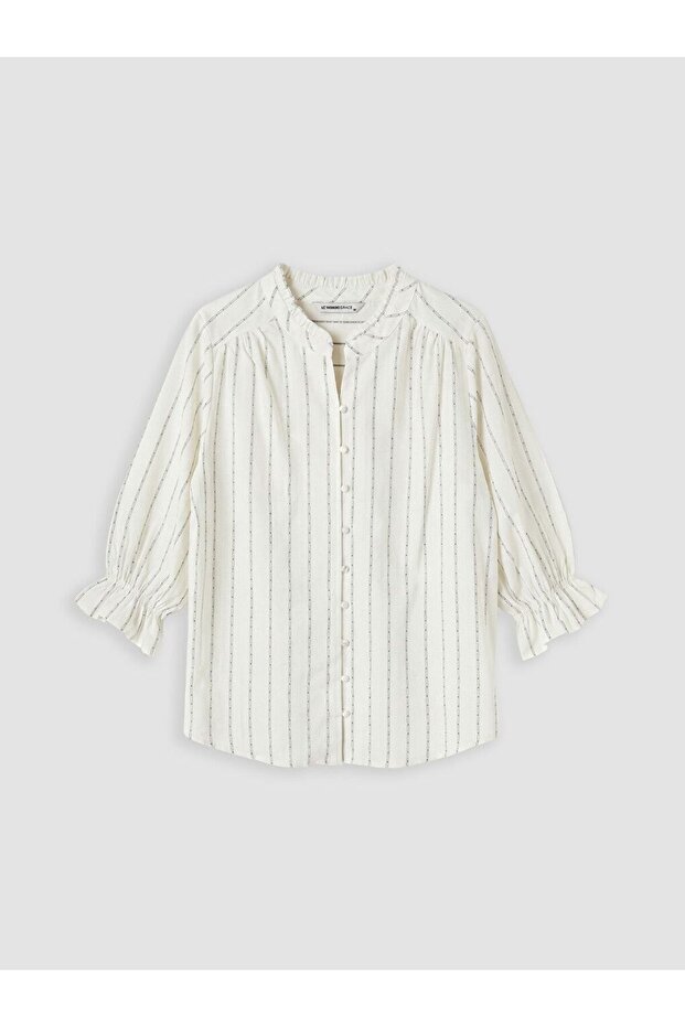Lcw Grace Women's Shirt with a Collar Pattern