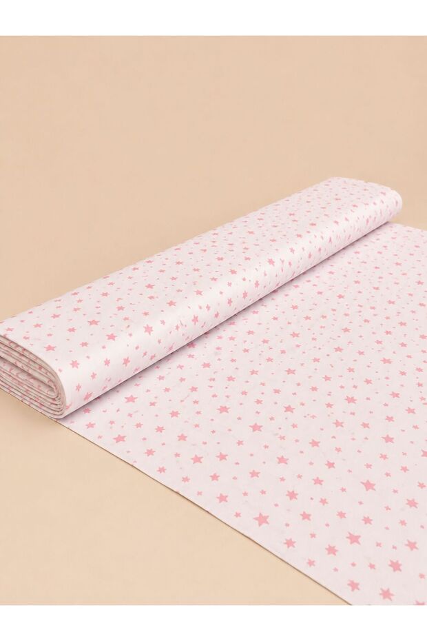 100% Cotton Patterned Poplin Fabric - Star Pattern - (50X170)