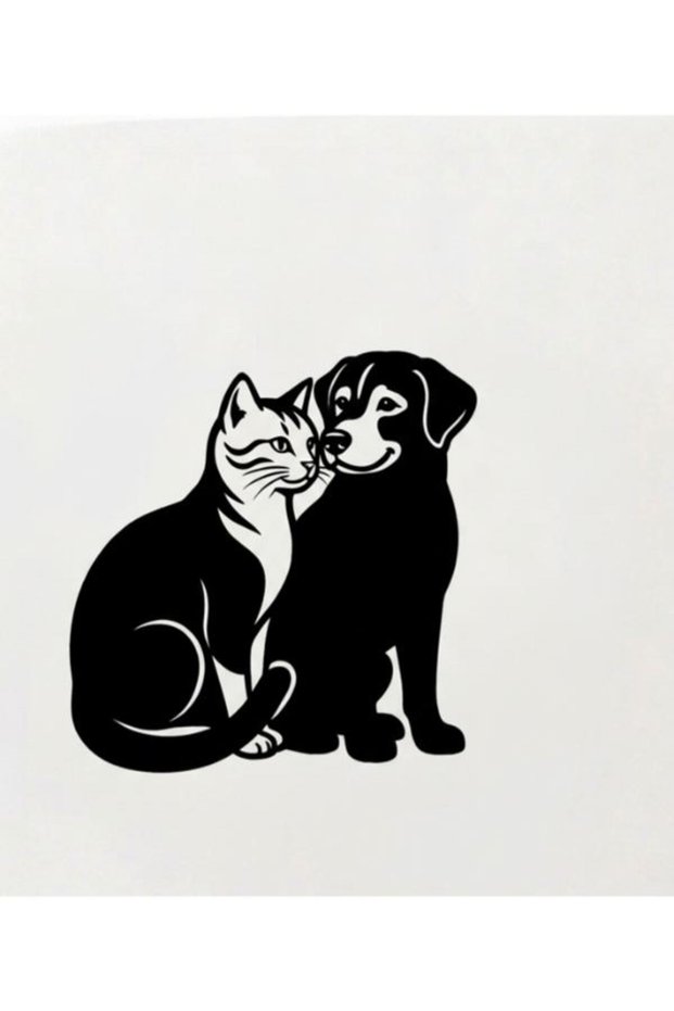 Cat Dog Sticker Buddy Sticker 20X20