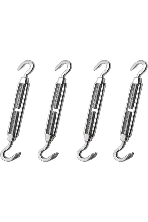 4Pcs M10 Screw-In Hooks,Heavy Duty Wire Rope Tension 304 Stainless Steel Hook