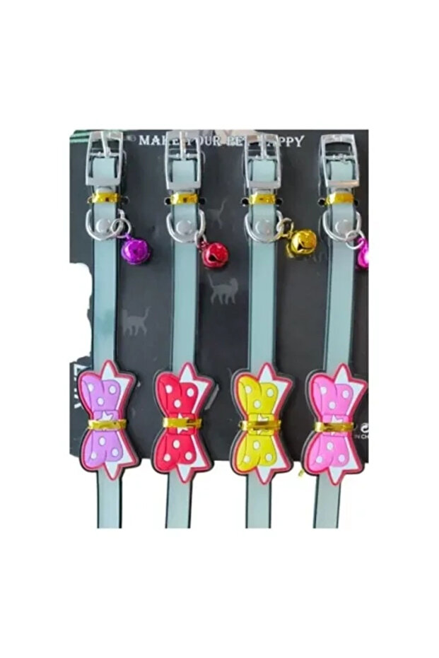 Silicone Cat Collar with Ribbon and Bell