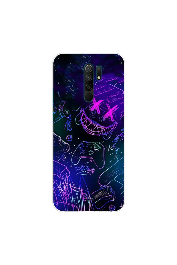 Redmi 9 Compatible Graffiti 4 Design Transparent Case