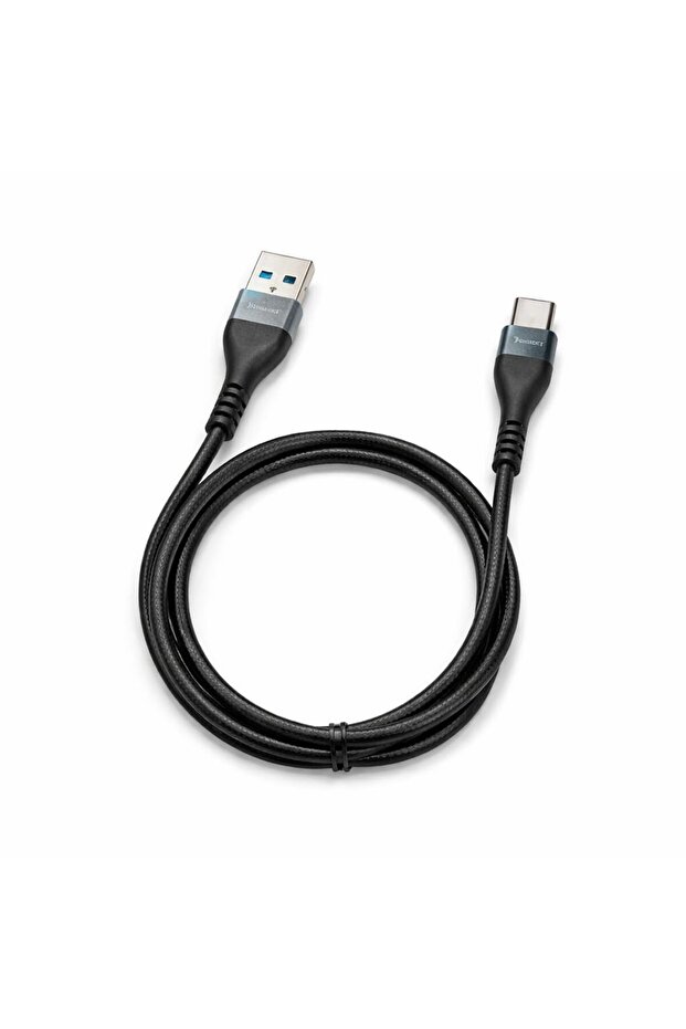 كابل بيانات USB إلى TYPE-C، أسود، معدني وسيليكون، 2 متر، شحن سريع 60 واط، جودة عالية، موديل CA54