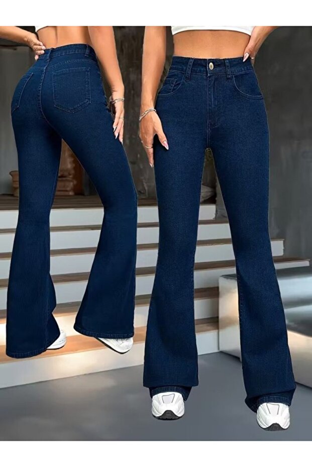 Women's High Waist Wide Leg Denim Pants