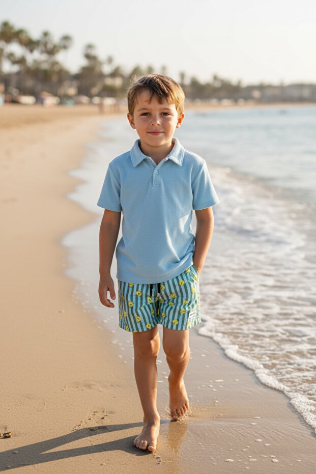 Boy's Polo T-Shirt Terry Cloth