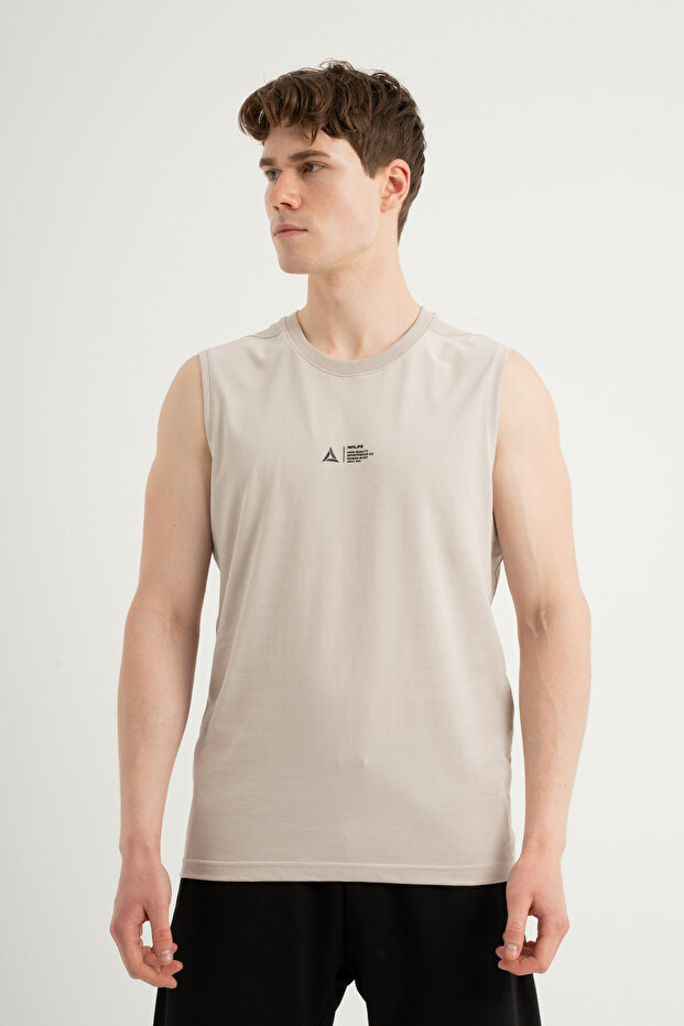 - Cotton Men's Athlete Tank Top Stone