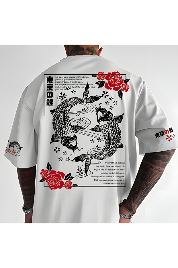Custom Printed Oversize Cotton Crew Neck T-Shirt Tshirt