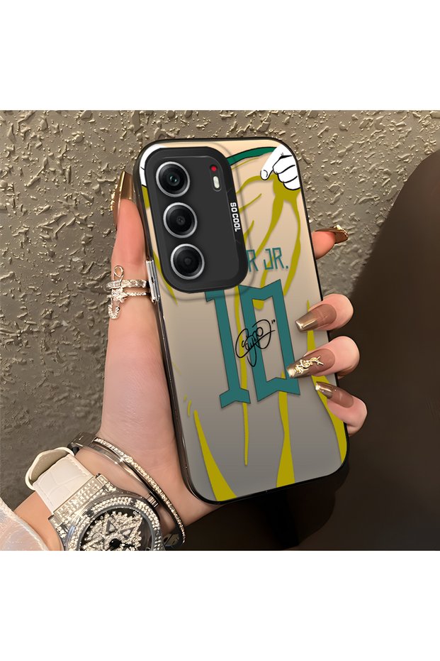 Tecno Camon 40 Compatible Silicone Edge Hard Back Case Couple Phone Cover Neymar Patterned