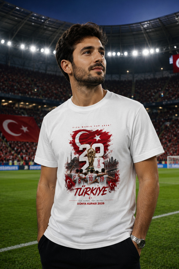 National Team World Cup Special Turkey Jersey White Turkey T-Shirt