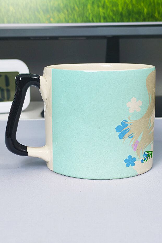 Anohana Anime Printed Ceramic Luxury Mug (1 Piece) Custom Black Handle Wave Handle V3D
