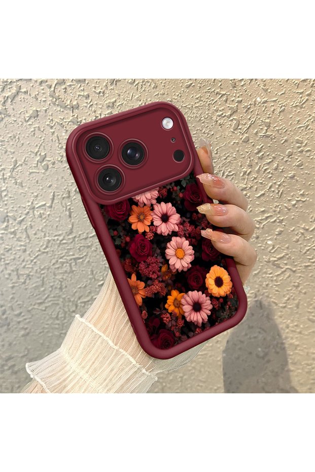 حافظة بنمط زهرة الربيع العصرية المتوافقة مع هاتف iPhone 17 Pro، مقاومة للخدوش