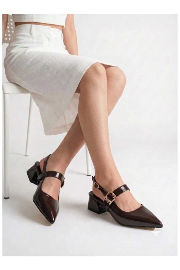 Women's Tesla Patent Leather 3 cm Block Heel Shoes