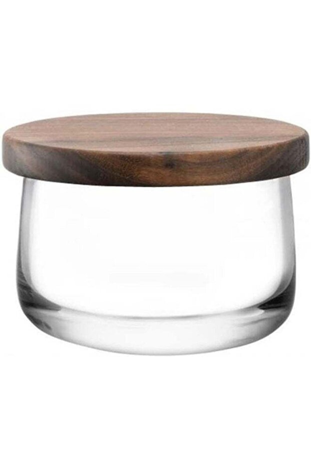 City Bowl and Walnut Lid 13 cm Clear, Ø13cm