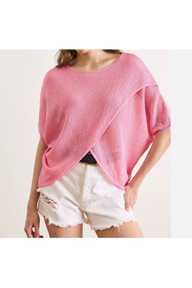 Women's Italian Wrap Mercerized Blouse