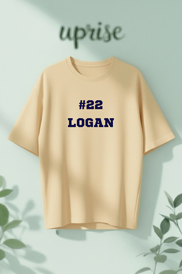 تي شيرت قطني كبير الحجم مطبوع عليه Off Campus Briar Logan
