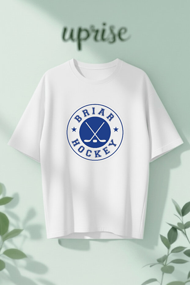 Off Campus Briar Hockey Printed Cotton Oversize T-Shirt