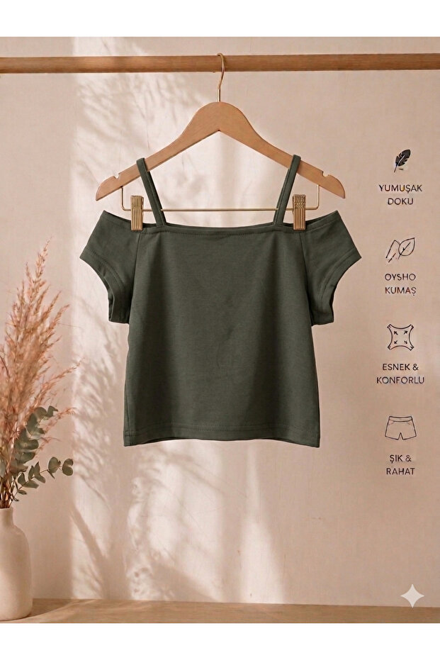 Girl's oysho flexible crop wrg-4665