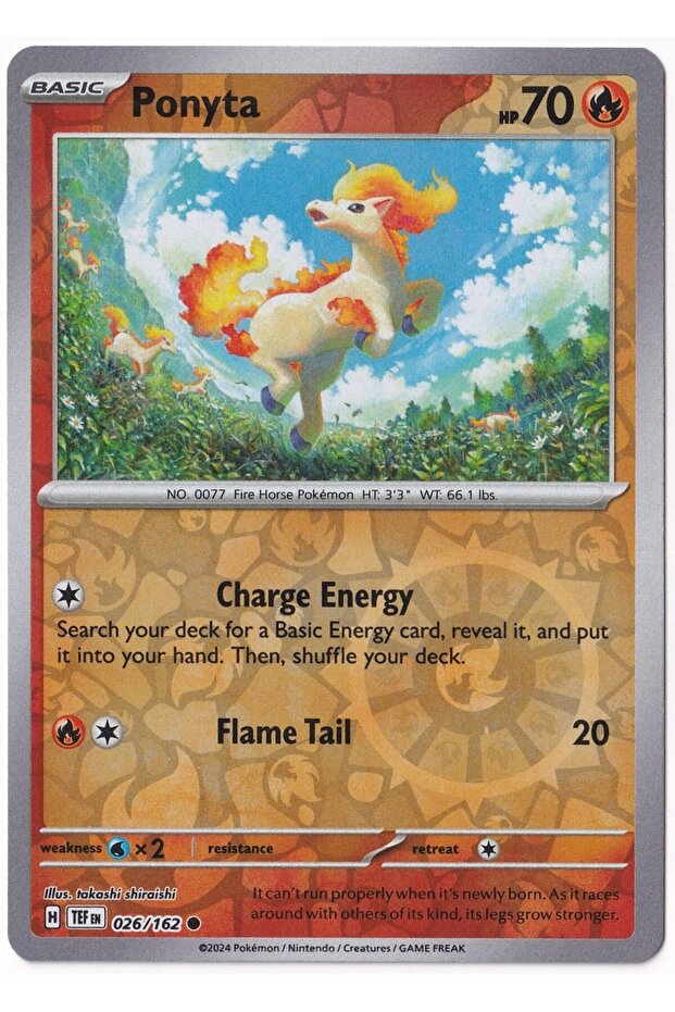 Ponyta [Reverse Holo] 026/162 - Temporal Forces - Card (Mint)