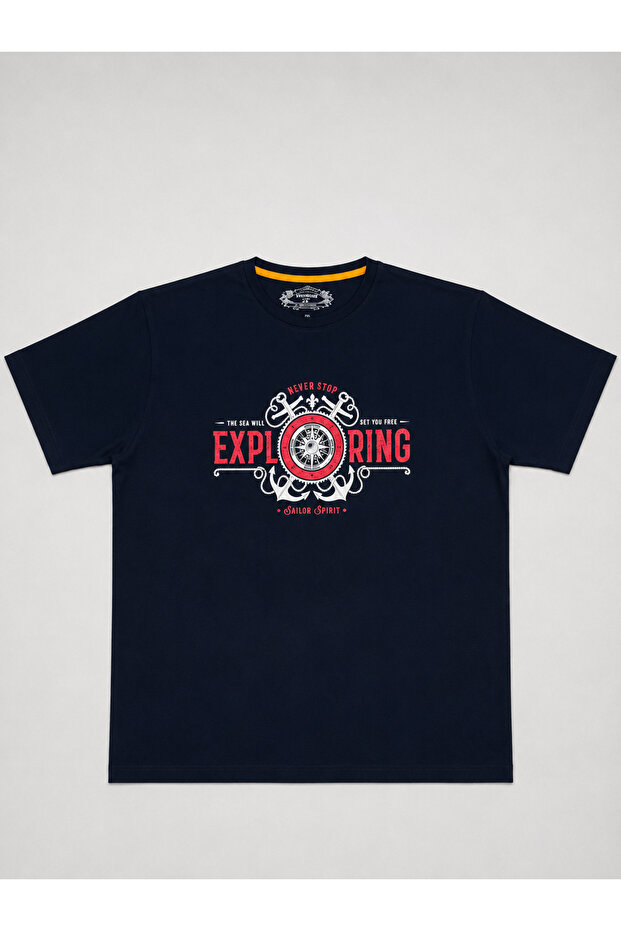 Large Size Cotton Comfortable Fit Daily Use Crew Neck Men's T-Shirt