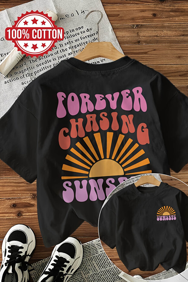 تي شيرت نسائي أساسي من Forever Chasing Sunsets 27133